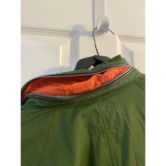 Orvis Jacket Lady Large Barn Chore Hood Green Zip-Up Utility Raincoat Pockets XL - Picture 10 of 16